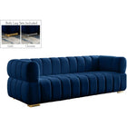 Meridian Furniture Gwen Velvet Sofa - Navy - Sofas