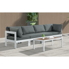 Meridian Furniture Nizuc Outdoor Patio White Aluminum Modular Sofa S120A - Outdoor Furniture