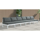 Meridian Furniture Nizuc Outdoor Patio White Aluminum Modular Sofa S180B - Outdoor Furniture