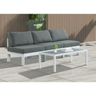 Meridian Furniture Nizuc Outdoor Patio White Aluminum Modular Sofa S90B - Outdoor Furniture