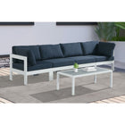Meridian Furniture Nizuc Outdoor Patio White Aluminum Modular Sofa S120A - Outdoor Furniture