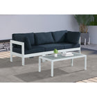 Meridian Furniture Nizuc Outdoor Patio White Aluminum Modular Sofa S90A - Outdoor Furniture