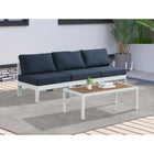 Meridian Furniture Nizuc Outdoor Patio White Aluminum Modular Sofa S90B - Outdoor Furniture