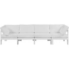 Meridian Furniture Nizuc Outdoor Patio White Aluminum Modular Sofa S120A - Outdoor Furniture