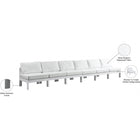 Meridian Furniture Nizuc Outdoor Patio White Aluminum Modular Sofa S180B - Outdoor Furniture