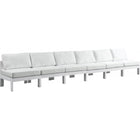 Meridian Furniture Nizuc Outdoor Patio White Aluminum Modular Sofa S180B - White - Outdoor Furniture