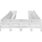 Meridian Furniture Nizuc Outdoor Patio White Aluminum Modular Sectional 12A - Outdoor Furniture