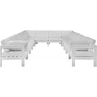 Meridian Furniture Nizuc Outdoor Patio White Aluminum Modular Sectional 12A - White - Outdoor Furniture