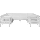 Meridian Furniture Nizuc Outdoor Patio White Aluminum Modular Sectional 8B - White - Outdoor Furniture