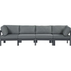 Meridian Furniture Nizuc Outdoor Patio Grey Aluminum Modular Sofa S120A - Outdoor Furniture