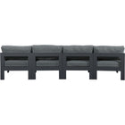 Meridian Furniture Nizuc Outdoor Patio Grey Aluminum Modular Sofa S120B - Outdoor Furniture