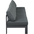 Meridian Furniture Nizuc Outdoor Patio Grey Aluminum Modular Sofa S120B - Outdoor Furniture