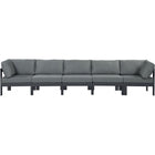 Meridian Furniture Nizuc Outdoor Patio Grey Aluminum Modular Sofa S150A - Outdoor Furniture