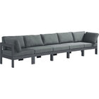 Meridian Furniture Nizuc Outdoor Patio Grey Aluminum Modular Sofa S150A - Grey - Outdoor Furniture