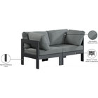Meridian Furniture Nizuc Outdoor Patio Grey Aluminum Modular Sofa S60A - Outdoor Furniture