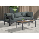 Meridian Furniture Nizuc Outdoor Patio Grey Aluminum Modular Sofa S90A - Outdoor Furniture