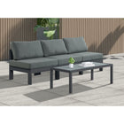 Meridian Furniture Nizuc Outdoor Patio Grey Aluminum Modular Sofa S90B - Outdoor Furniture
