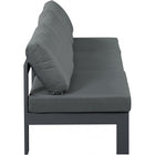 Meridian Furniture Nizuc Outdoor Patio Grey Aluminum Modular Sofa S90B - Outdoor Furniture