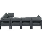 Meridian Furniture Nizuc Outdoor Patio Grey Aluminum Modular Sectional 6A - Outdoor Furniture