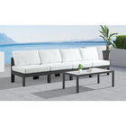 Meridian Furniture Nizuc Outdoor Patio Grey Aluminum Modular Sofa S120B - Outdoor Furniture