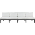 Meridian Furniture Nizuc Outdoor Patio Grey Aluminum Modular Sofa S120B - Outdoor Furniture