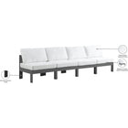 Meridian Furniture Nizuc Outdoor Patio Grey Aluminum Modular Sofa S120B - Outdoor Furniture