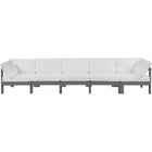 Meridian Furniture Nizuc Outdoor Patio Grey Aluminum Modular Sofa S150A - Outdoor Furniture