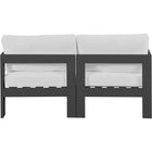 Meridian Furniture Nizuc Outdoor Patio Grey Aluminum Modular Sofa S60A - Outdoor Furniture