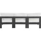Meridian Furniture Nizuc Outdoor Patio Grey Aluminum Modular Sofa S90B - Outdoor Furniture