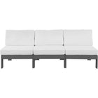 Meridian Furniture Nizuc Outdoor Patio Grey Aluminum Modular Sofa S90B - Outdoor Furniture