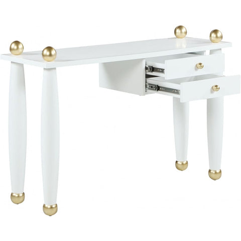 Meridian Furniture Etro Gold Console Table / Desk - Desks