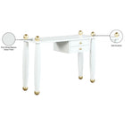 Meridian Furniture Etro Gold Console Table / Desk - Desks