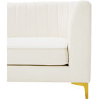 Meridian Furniture Alina Velvet Modular Armless Chair - Sofas