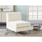 Meridian Furniture Alina Velvet Modular Armless Chair - Sofas