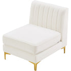 Meridian Furniture Alina Velvet Modular Armless Chair - Sofas