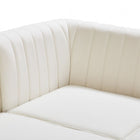 Meridian Furniture Alina Velvet Modular Armless Chair - Sofas