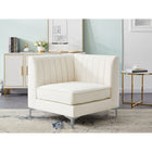 Meridian Furniture Alina Velvet Modular Corner Chair - Chairs