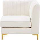 Meridian Furniture Alina Velvet Modular Corner Chair - Chairs