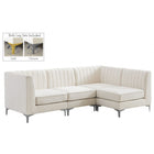 Meridian Furniture Alina Velvet Modular Sectional 4A - Sofas