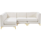 Meridian Furniture Alina Velvet Modular Sectional 4A - Sofas