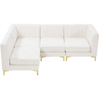 Meridian Furniture Alina Velvet Modular Sectional 4A - Sofas