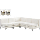 Meridian Furniture Alina Velvet Modular Sectional 5A - Sofas