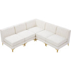 Meridian Furniture Alina Velvet Modular Sectional 5A - Sofas