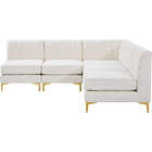 Meridian Furniture Alina Velvet Modular Sectional 5A - Sofas