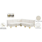 Meridian Furniture Alina Velvet Modular Sectional 5A - Sofas