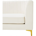 Meridian Furniture Alina Velvet Modular Sectional 5C - Sofas