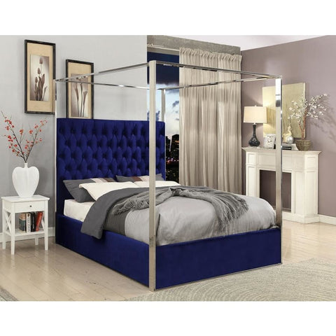 Meridian Furniture Porter Velvet King Bed - Bedroom Beds
