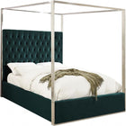 Meridian Furniture Porter Velvet Queen Bed - Green - Bedroom Beds