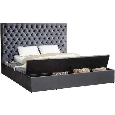 Meridian Furniture Bliss Velvet Queen Bed - Bedroom Beds