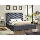 Meridian Furniture Bliss Velvet Queen Bed - Bedroom Beds